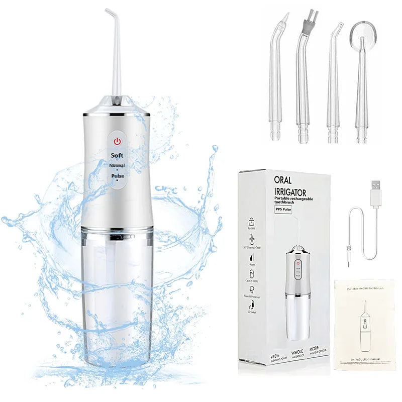 Advanced Waterproof Oral Irrigator with Ultrasound Technology for Effective Dental Care