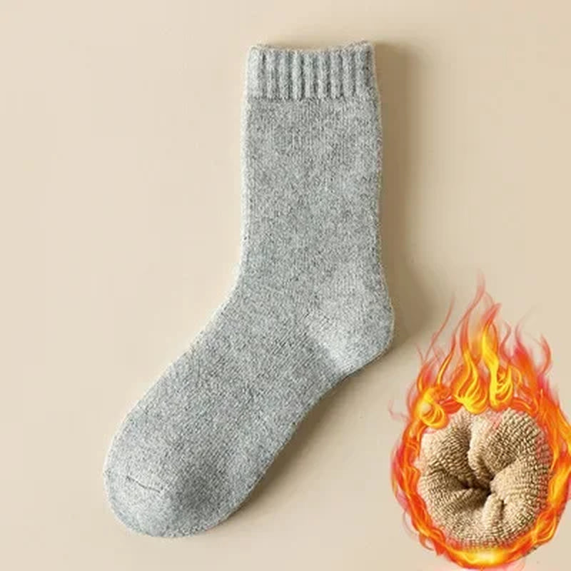 Men Thick Thermal Wool Socks Man Winter Warm Merino Wool Rabbit Solid High Quality Socks Male Cotton Casual Super Thicker Sock