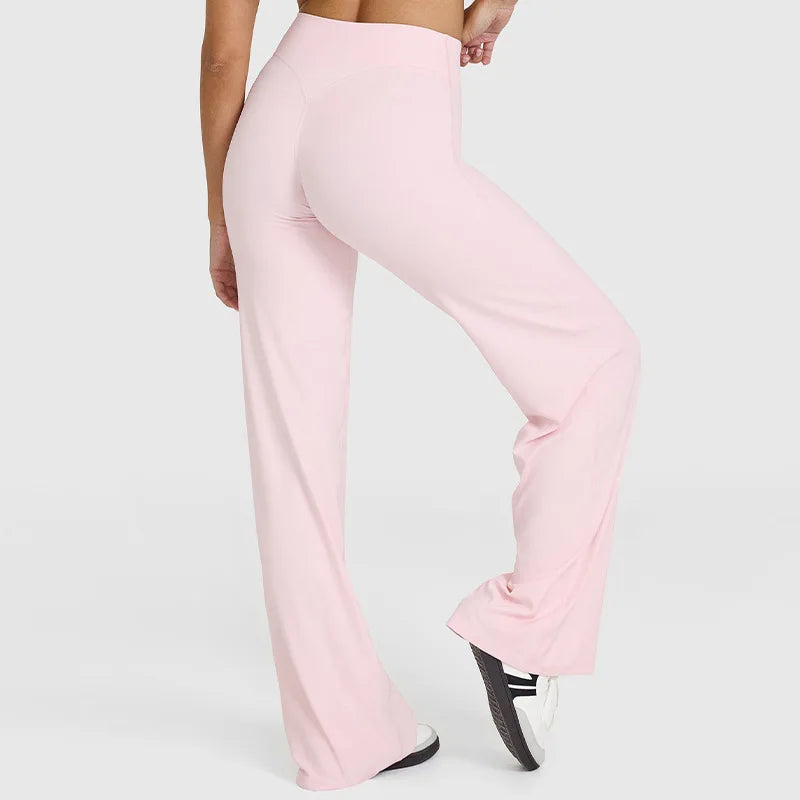 Ultra Soft Butter Fabric Women's Mid-Waist Straight-Leg Yoga Pants for Gym, Pilates, and Running