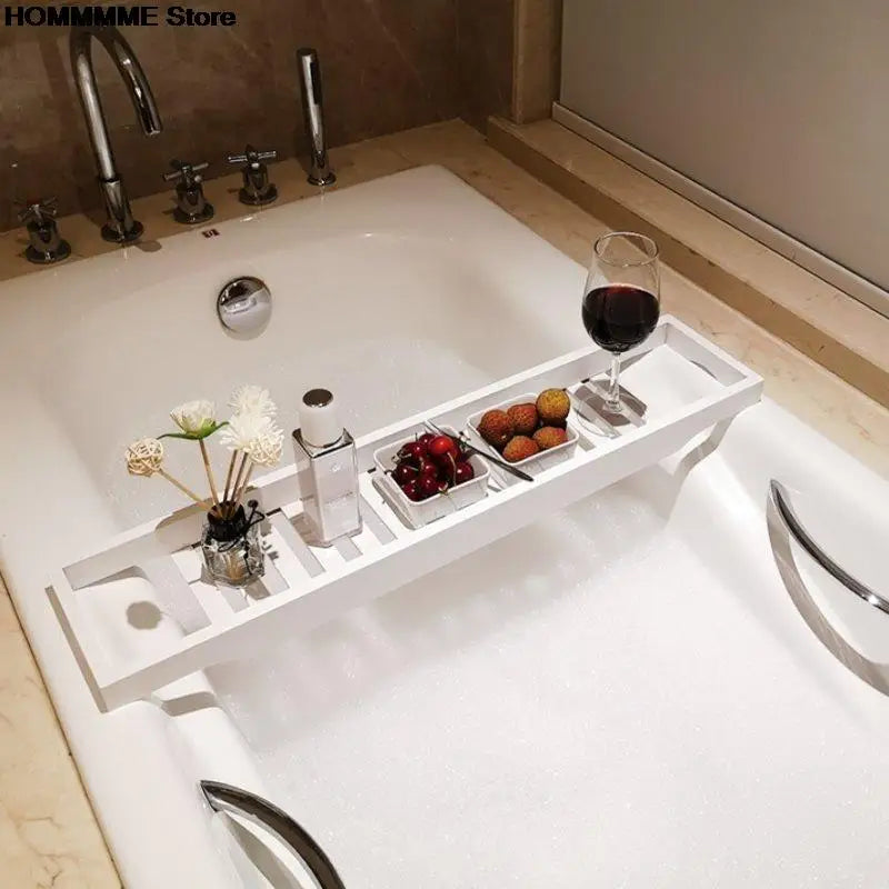 Bamboo Multi-Functional Anti-Skid Bathtub Shelf and Spa Tray
