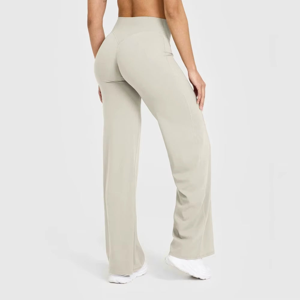 Ultra Soft Butter Fabric Women's Mid-Waist Straight-Leg Yoga Pants for Gym, Pilates, and Running