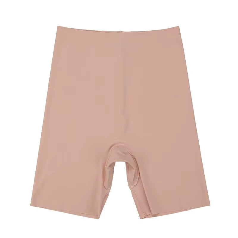 Seamless High-Waist Tummy Control Boyshorts for Women - Ice Silk Hip Lift Underwear