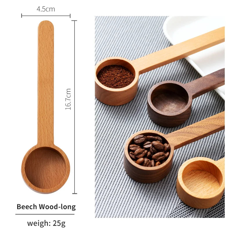 Black Walnut Wooden Dessert Spoon - Tableware for Coffee, Honey, Sugar, and Spice Measurement