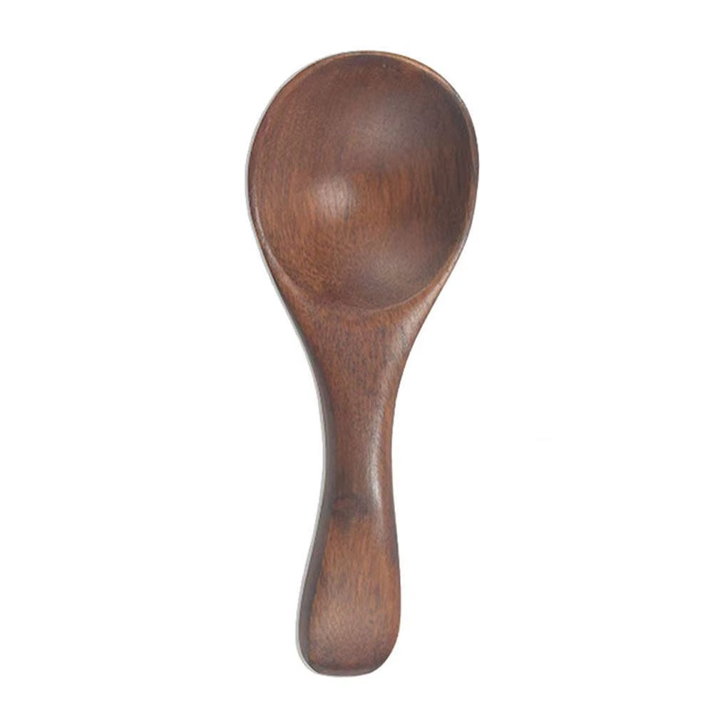 Natural Wooden Large Soup Ladle with Long Handle - Versatile Cooking Scoop for Ramen, Rice, and Catering Tableware