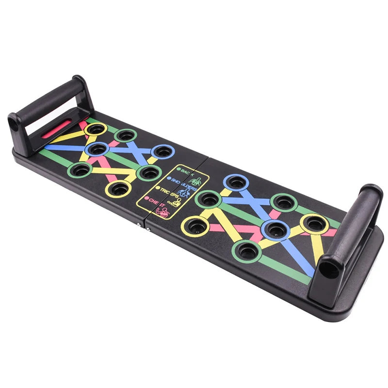 Adjustable Multi-Mode Folding Push-Up Board for Core Muscle Training with Chest, Abdomen, and Back Partition