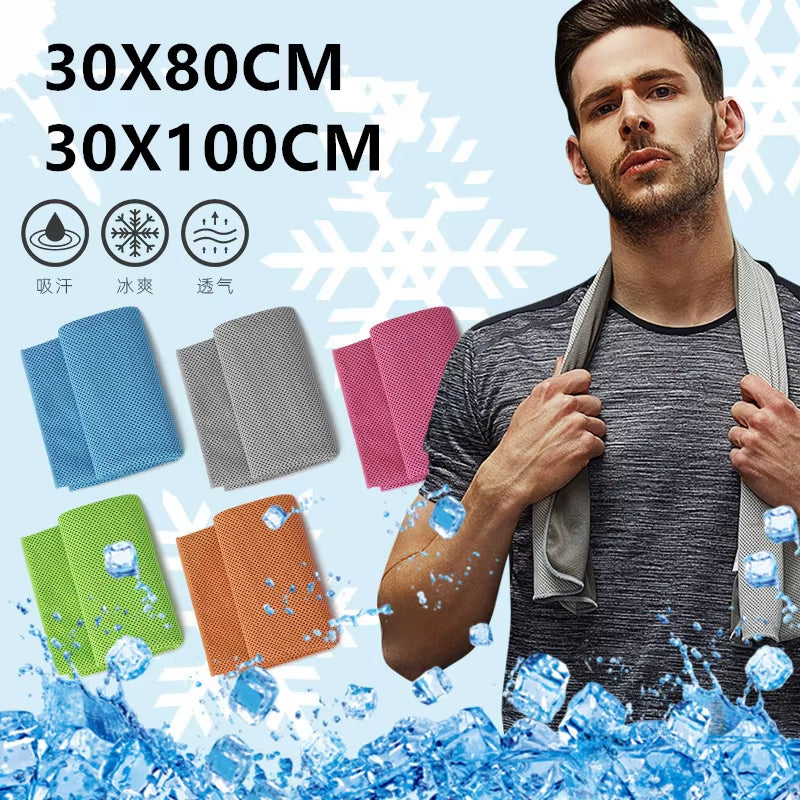 Microfiber Cooling Towels for Yoga and Outdoor Sports - Lightweight Sweat-Absorbing Scarves for Summer Activities