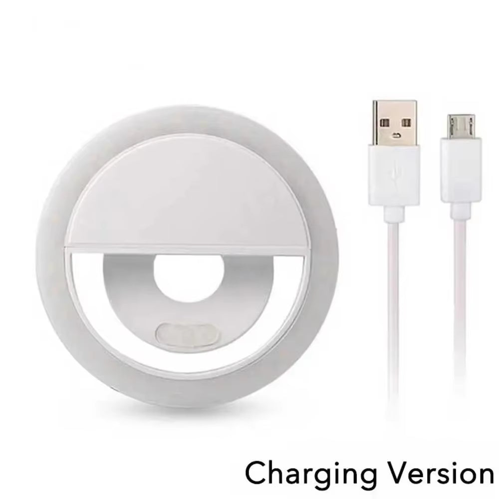 Rechargeable Handheld Ring LED Fill Light for Mobile Phone Live Broadcasting and Desktop Photography