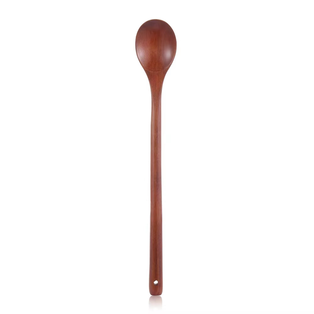 Natural Wooden Large Soup Ladle with Long Handle - Versatile Cooking Scoop for Ramen, Rice, and Catering Tableware