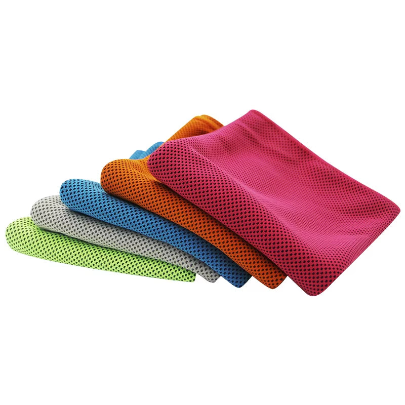 Microfiber Cooling Towels for Yoga and Outdoor Sports - Lightweight Sweat-Absorbing Scarves for Summer Activities