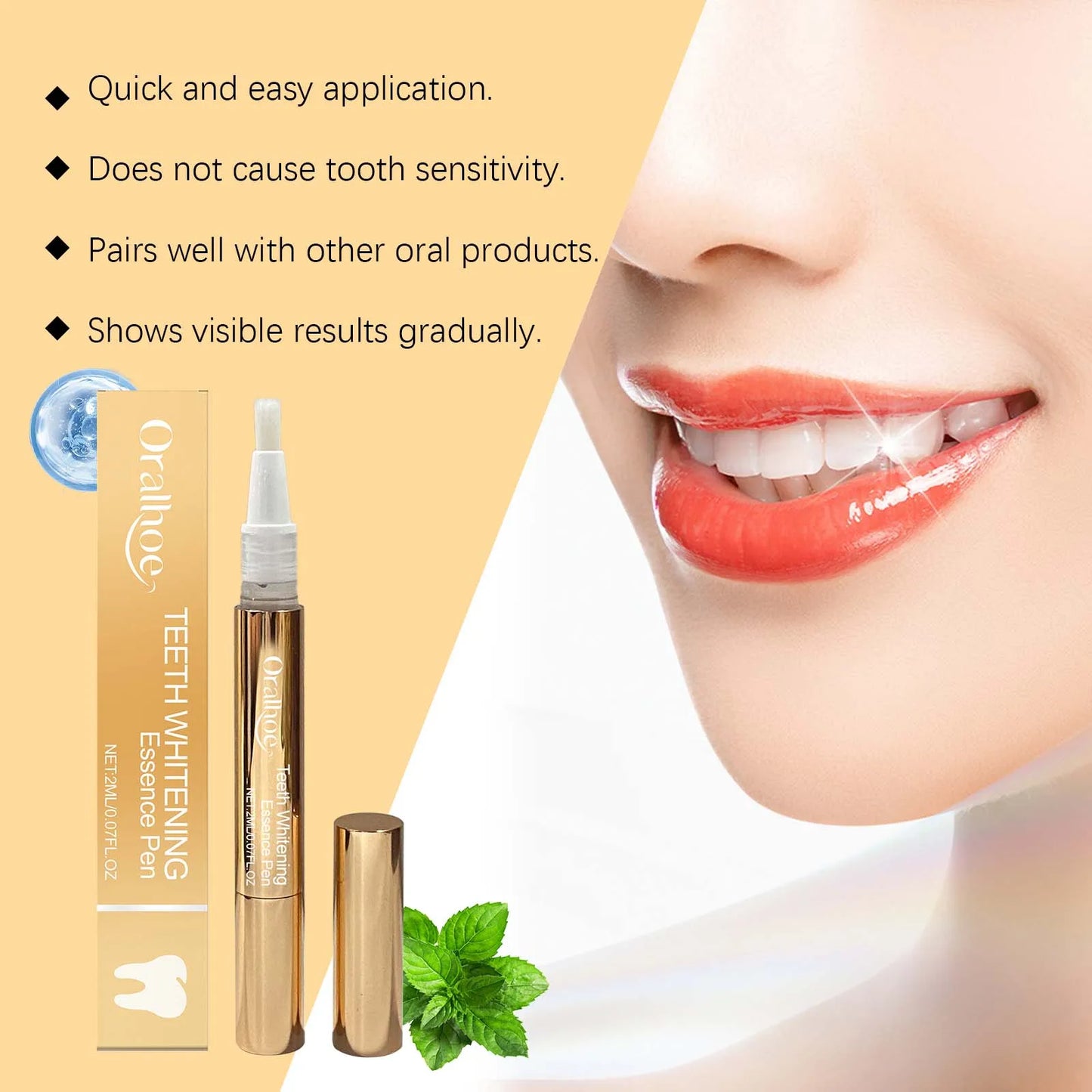 Teeth Whitening Essence Pen for Plaque and Tartar Removal, Dental Hygiene Maintenance, and Fresh Breath Preservation