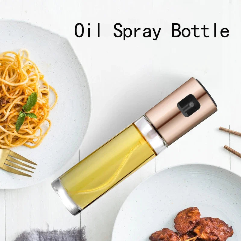 Stainless Steel Olive Oil Sprayer Bottle - Leak-Proof Pump Dispenser for Grilling and Cooking