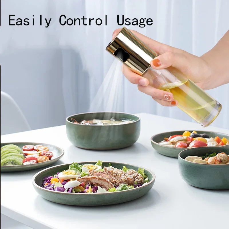 Stainless Steel Olive Oil Sprayer Bottle - Leak-Proof Pump Dispenser for Grilling and Cooking