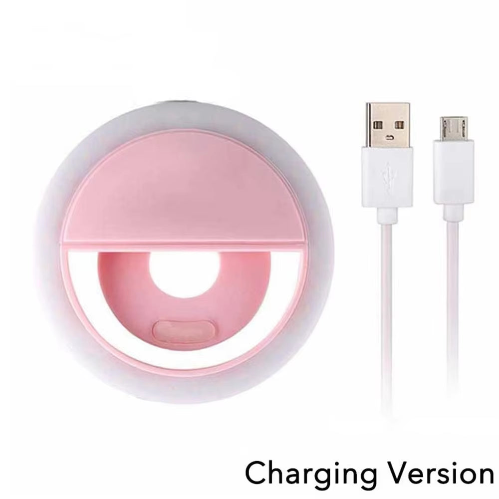 Rechargeable Handheld Ring LED Fill Light for Mobile Phone Live Broadcasting and Desktop Photography