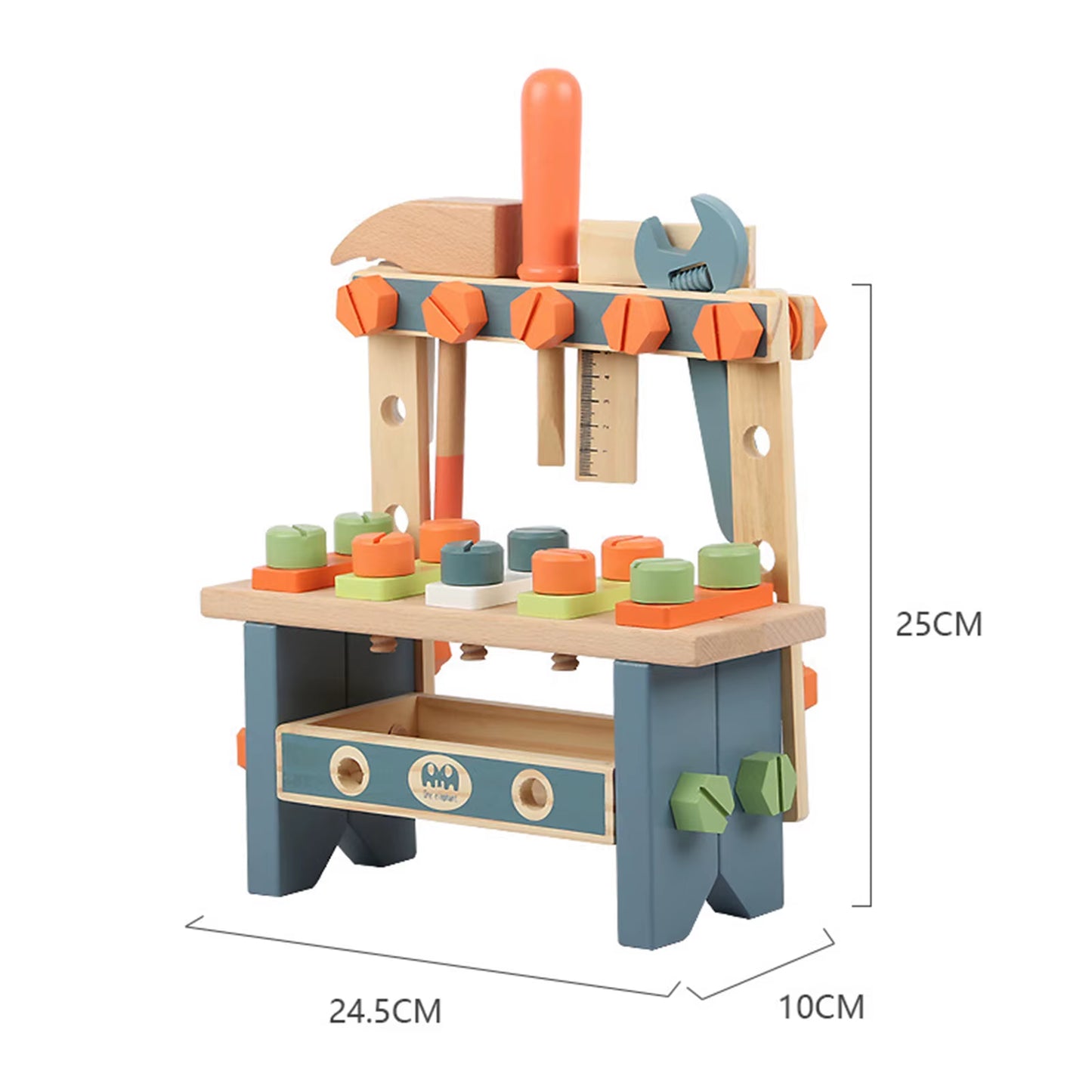 Multifunctional Wooden Tool Bench Play Set for Children Aged 3-5 - Ideal DIY Repair Kit for Boys and Girls
