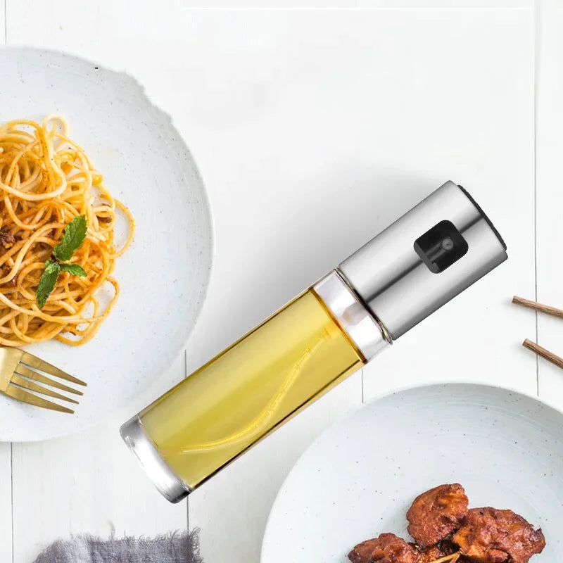Stainless Steel Olive Oil Sprayer Bottle - Leak-Proof Pump Dispenser for Grilling and Cooking