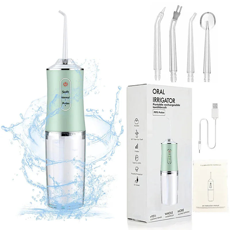 Advanced Waterproof Oral Irrigator with Ultrasound Technology for Effective Dental Care