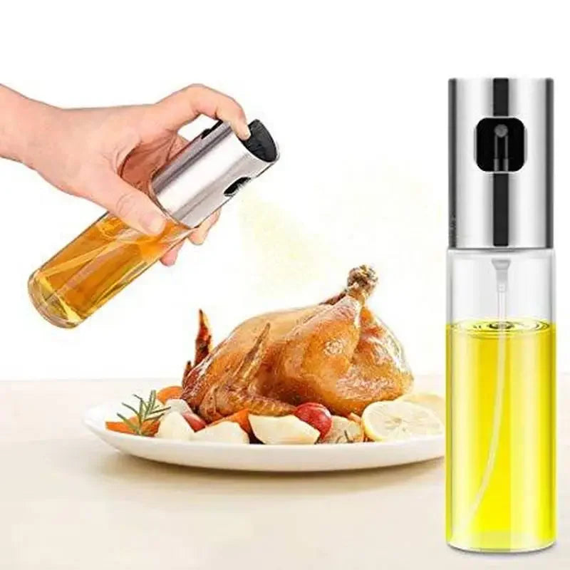 Stainless Steel Olive Oil Sprayer Bottle - Leak-Proof Pump Dispenser for Grilling and Cooking