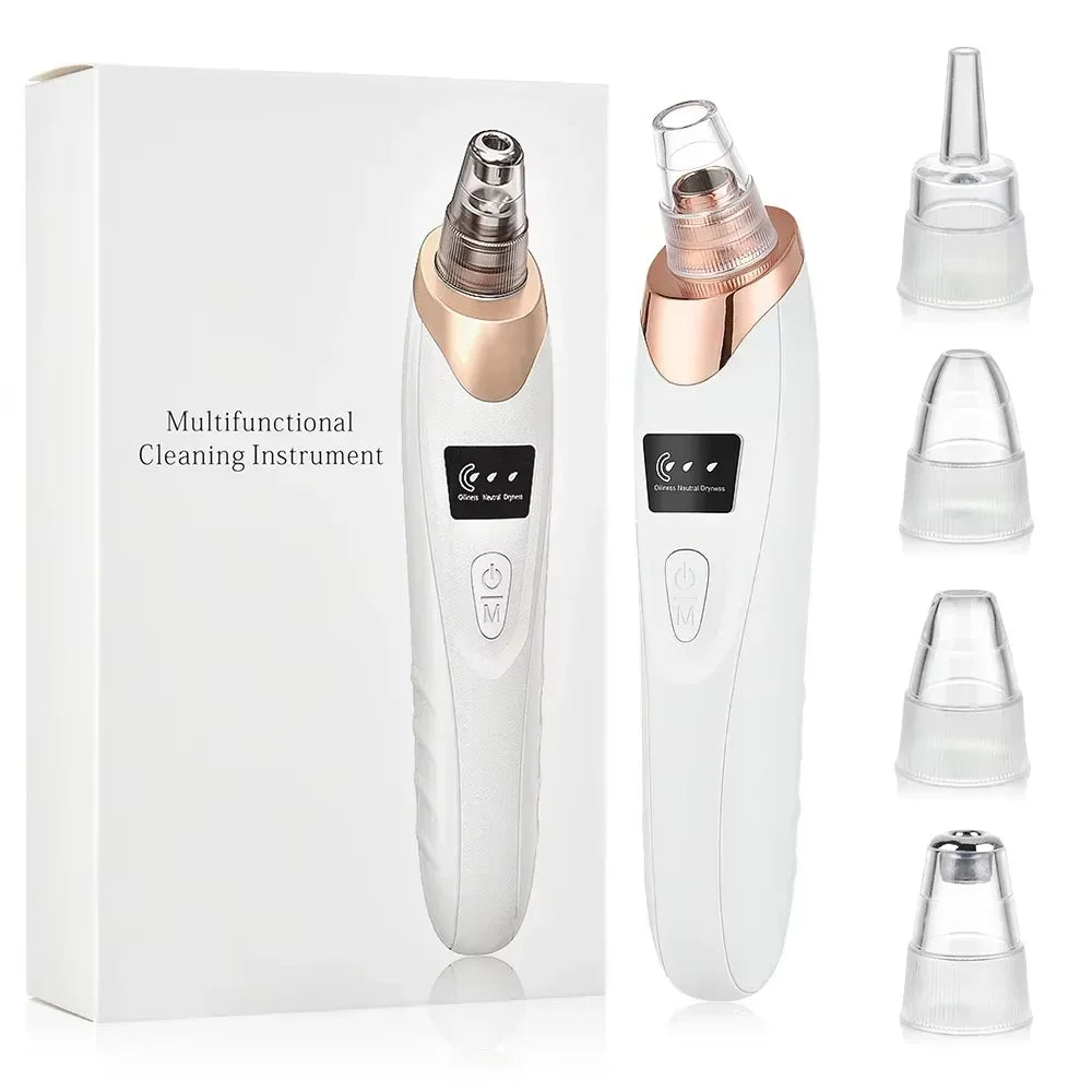 Electric Blackhead Remover with Vacuum Suction - USB Facial Pore Cleaner for Acne and Pimple Extraction