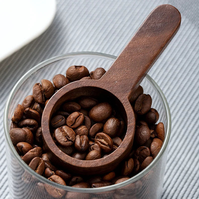 Black Walnut Wooden Dessert Spoon - Tableware for Coffee, Honey, Sugar, and Spice Measurement