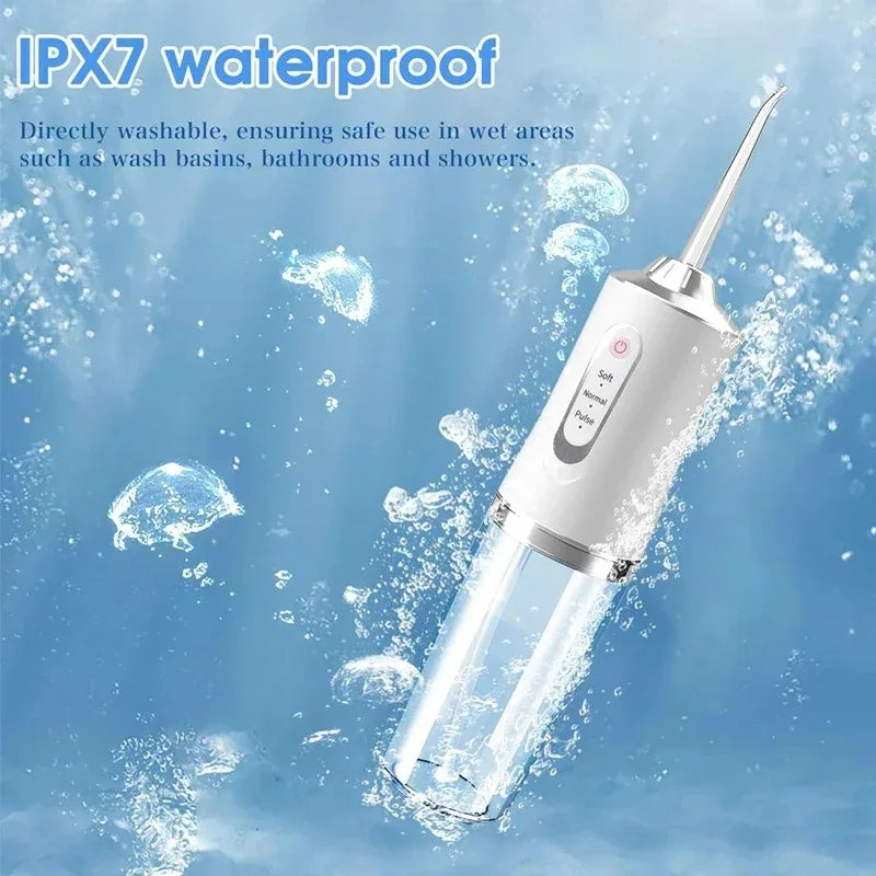 Advanced Waterproof Oral Irrigator with Ultrasound Technology for Effective Dental Care
