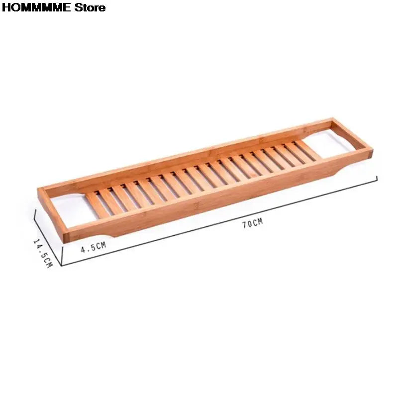 Bamboo Multi-Functional Anti-Skid Bathtub Shelf and Spa Tray