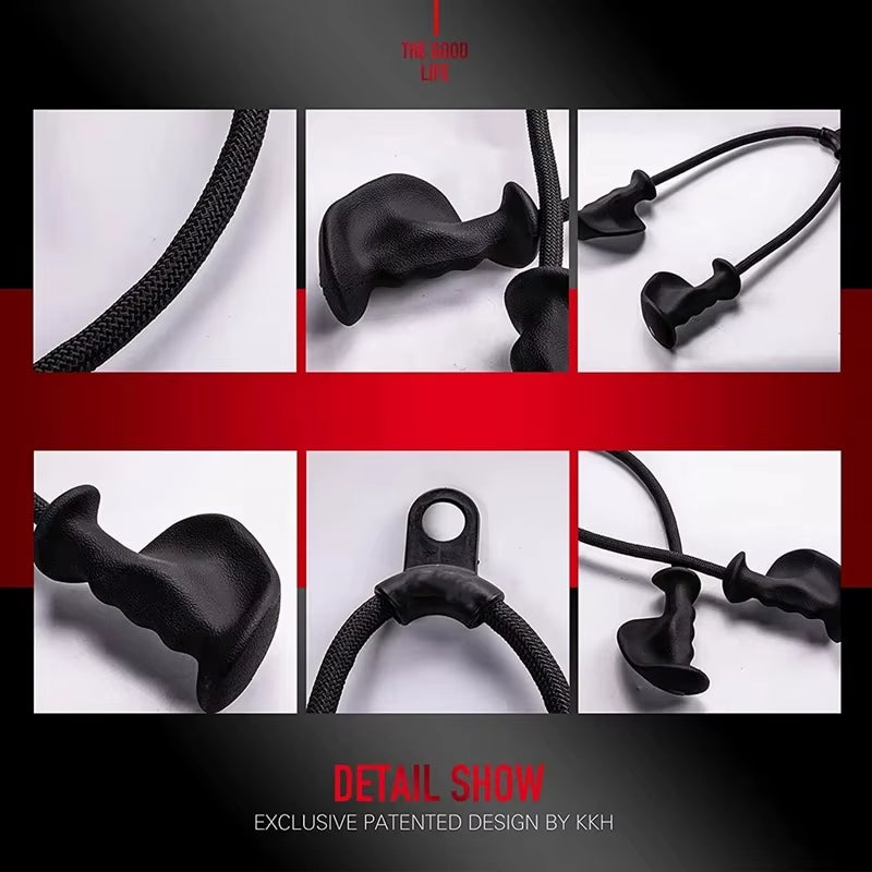 Fitness Biceps and Triceps Rope Pulldown Grip Handles for Cable Machine - Pulley Accessories for Back Exercises