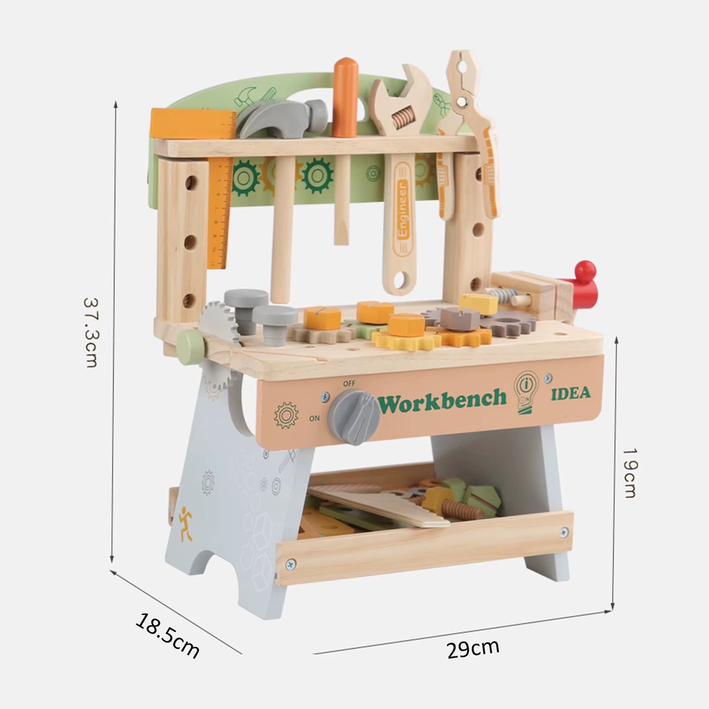Multifunctional Wooden Tool Bench Play Set for Children Aged 3-5 - Ideal DIY Repair Kit for Boys and Girls