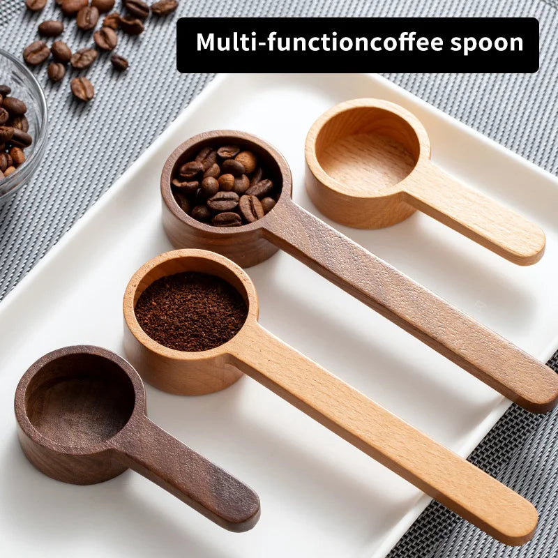 Black Walnut Wooden Dessert Spoon - Tableware for Coffee, Honey, Sugar, and Spice Measurement
