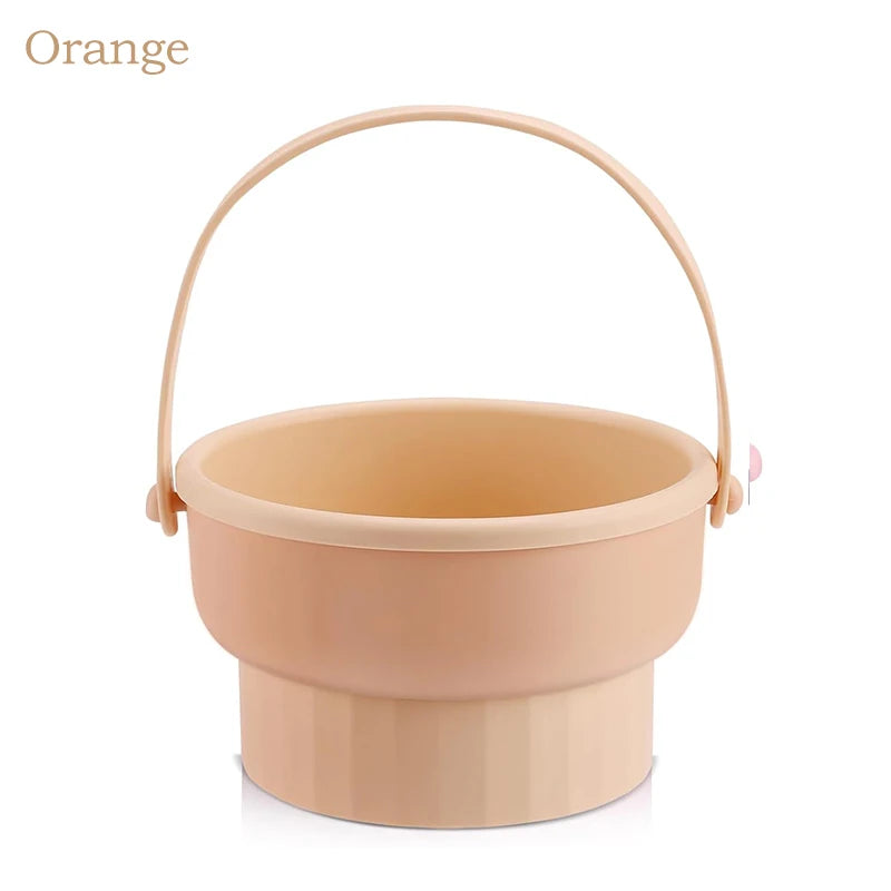 3-in-1 Silicone Makeup Brush Cleaner Mat with Folding Washing Bowl and Scrubber for Powder Puff and Cosmetic Sponge Drying Tools