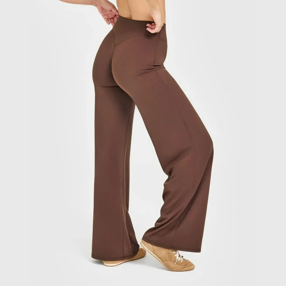 Ultra Soft Butter Fabric Women's Mid-Waist Straight-Leg Yoga Pants for Gym, Pilates, and Running