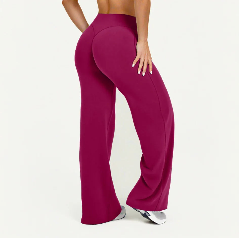 Ultra Soft Butter Fabric Women's Mid-Waist Straight-Leg Yoga Pants for Gym, Pilates, and Running