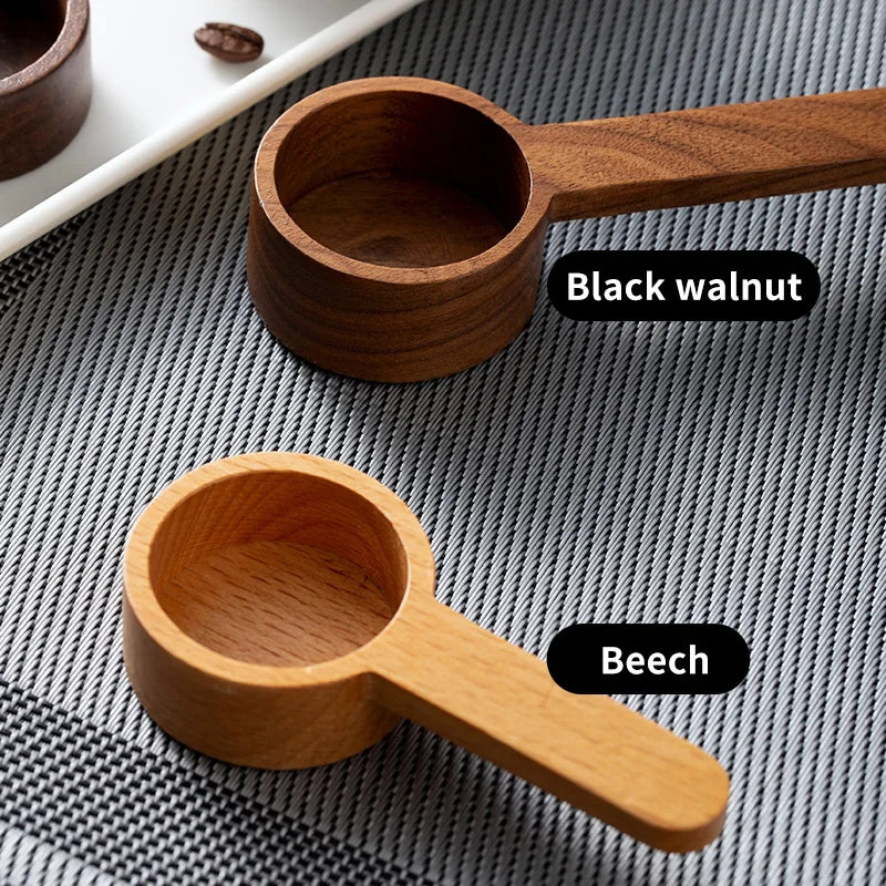 Black Walnut Wooden Dessert Spoon - Tableware for Coffee, Honey, Sugar, and Spice Measurement