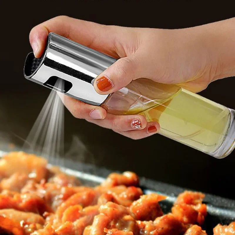 Stainless Steel Olive Oil Sprayer Bottle - Leak-Proof Pump Dispenser for Grilling and Cooking