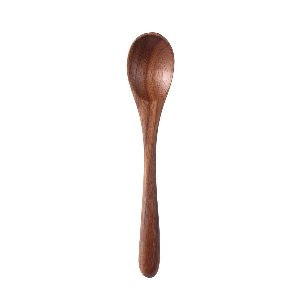 Natural Wooden Large Soup Ladle with Long Handle - Versatile Cooking Scoop for Ramen, Rice, and Catering Tableware