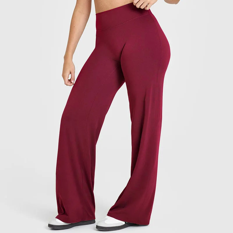 Ultra Soft Butter Fabric Women's Mid-Waist Straight-Leg Yoga Pants for Gym, Pilates, and Running