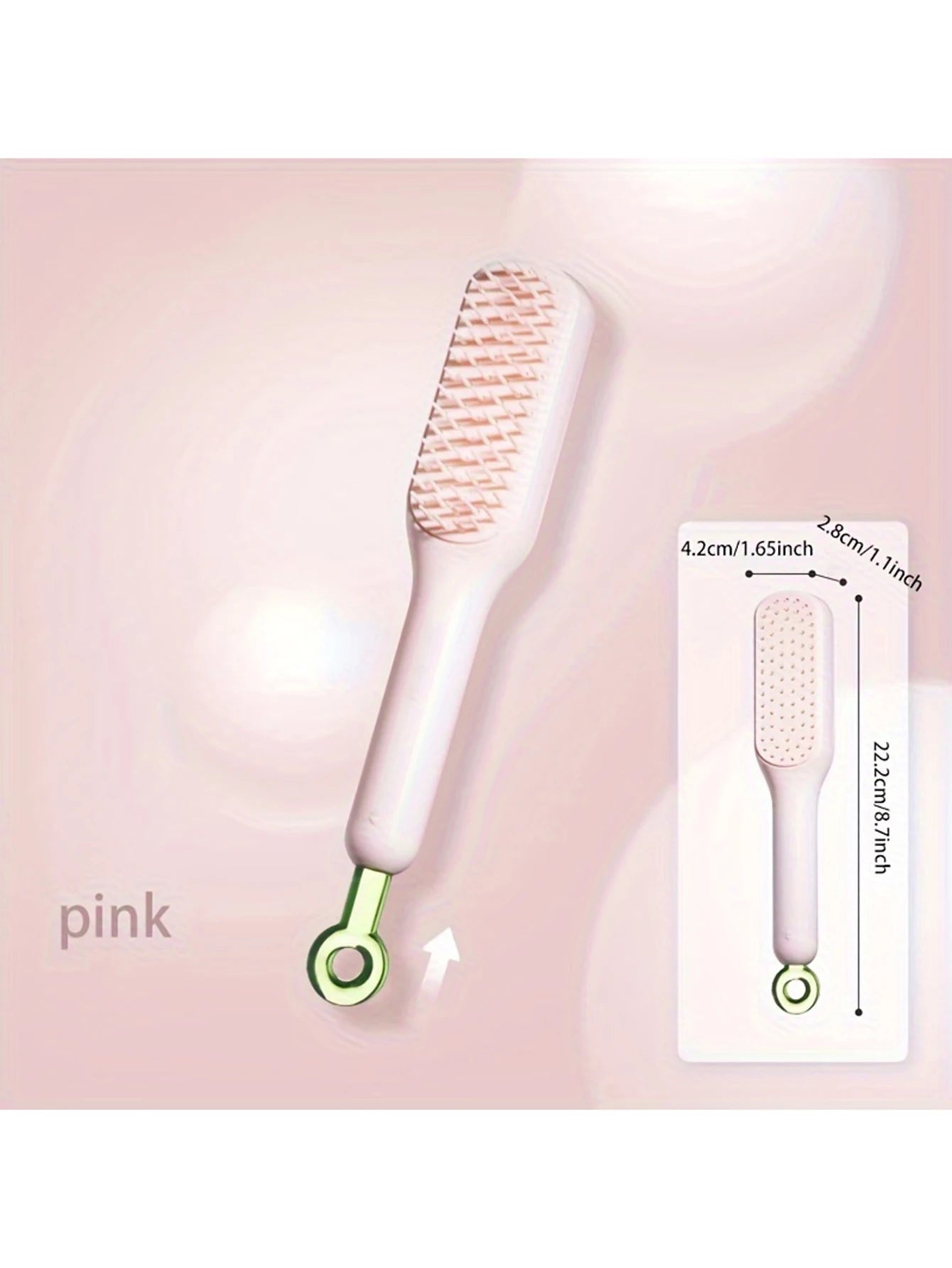 Self-Cleaning Anti-Static Retractable Hair Comb with Massage Function and Safety Airbag Design