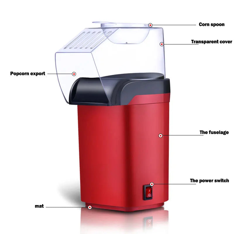 Mini Electric Popcorn Maker - Fully Automatic Home Kitchen Appliance