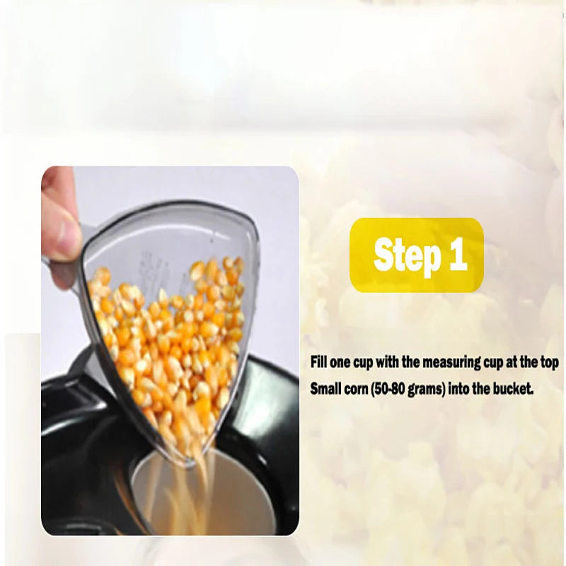 Mini Electric Popcorn Maker - Fully Automatic Home Kitchen Appliance