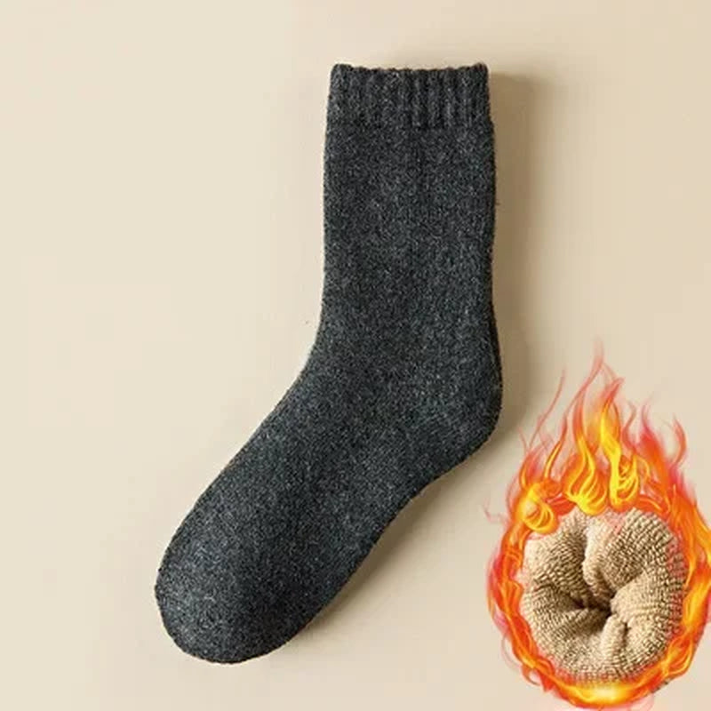 Men Thick Thermal Wool Socks Man Winter Warm Merino Wool Rabbit Solid High Quality Socks Male Cotton Casual Super Thicker Sock