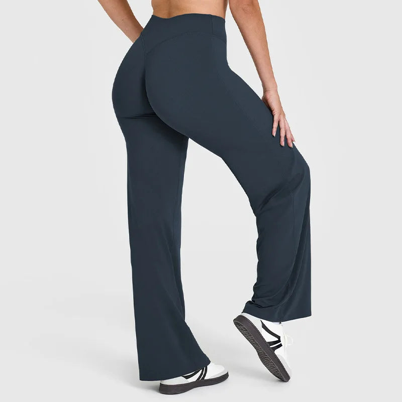 Ultra Soft Butter Fabric Women's Mid-Waist Straight-Leg Yoga Pants for Gym, Pilates, and Running