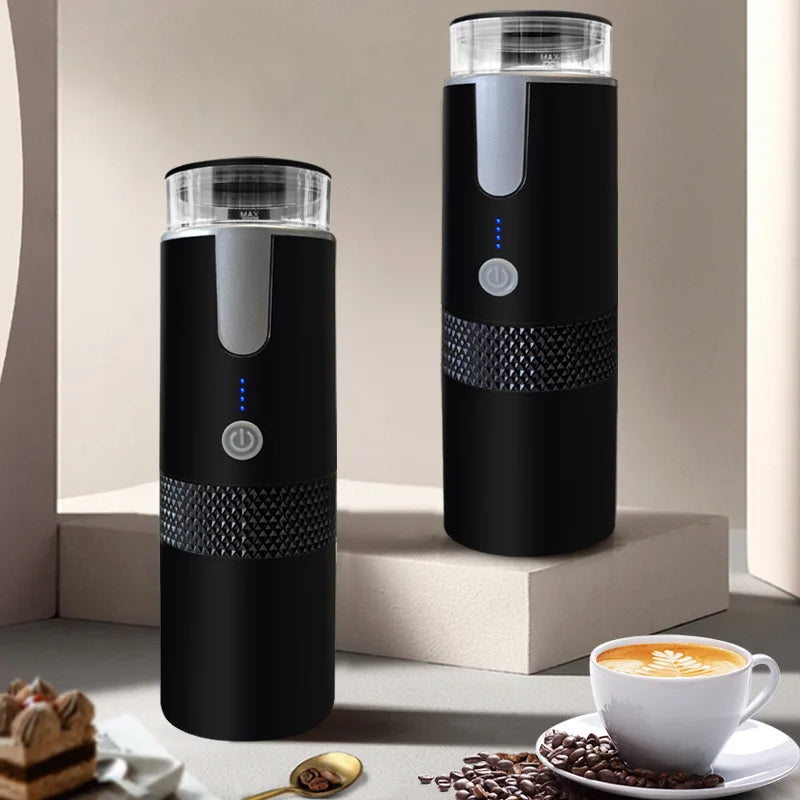 Electric Coffee Maker: Portable Capsule and Ground Coffee Brewer