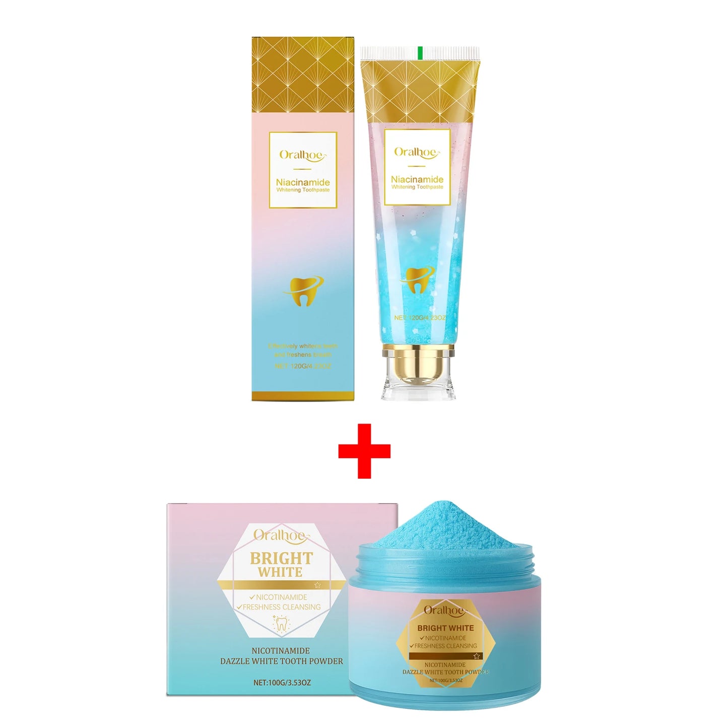 Niacinamide Toothpaste for Plaque Removal, Stain Reduction, Cavity Repair, and Breath Freshening with Lasting Whitening Effects
