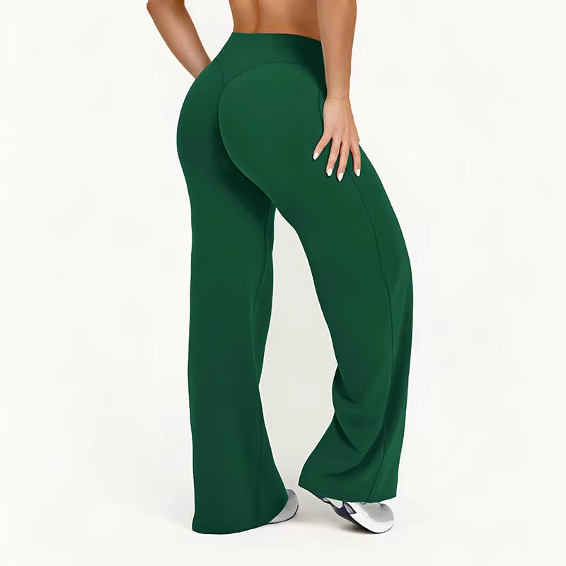Ultra Soft Butter Fabric Women's Mid-Waist Straight-Leg Yoga Pants for Gym, Pilates, and Running