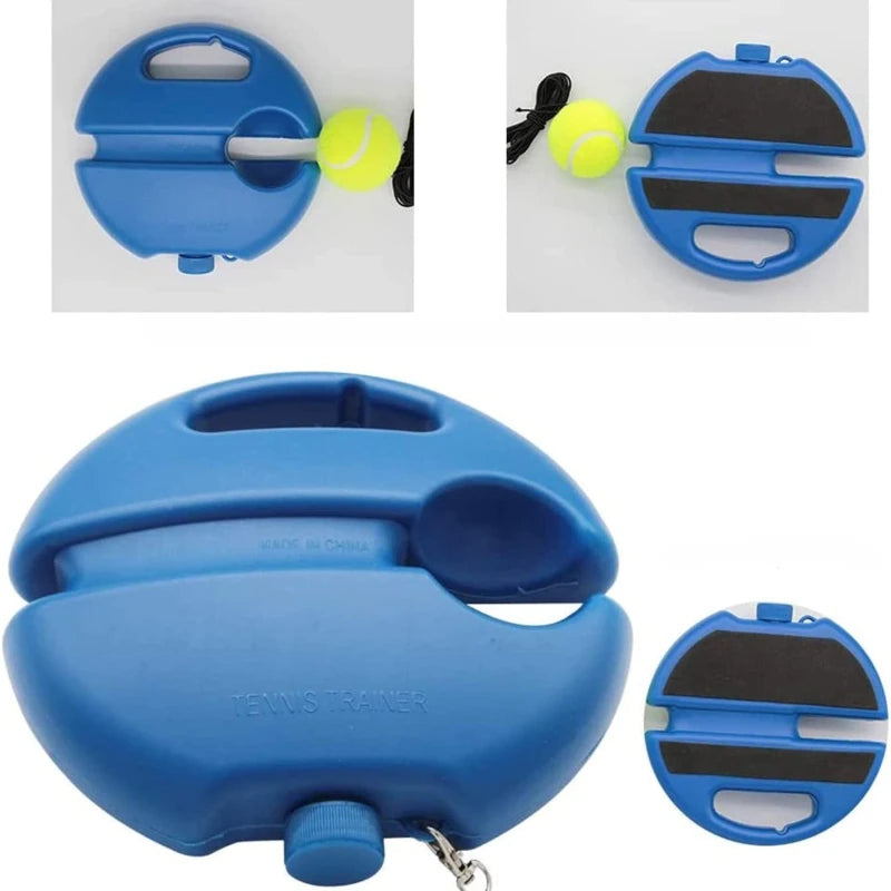 Professional Tennis Training Aid with Heavy-Duty Base and Elastic Rope for Rebound Practice