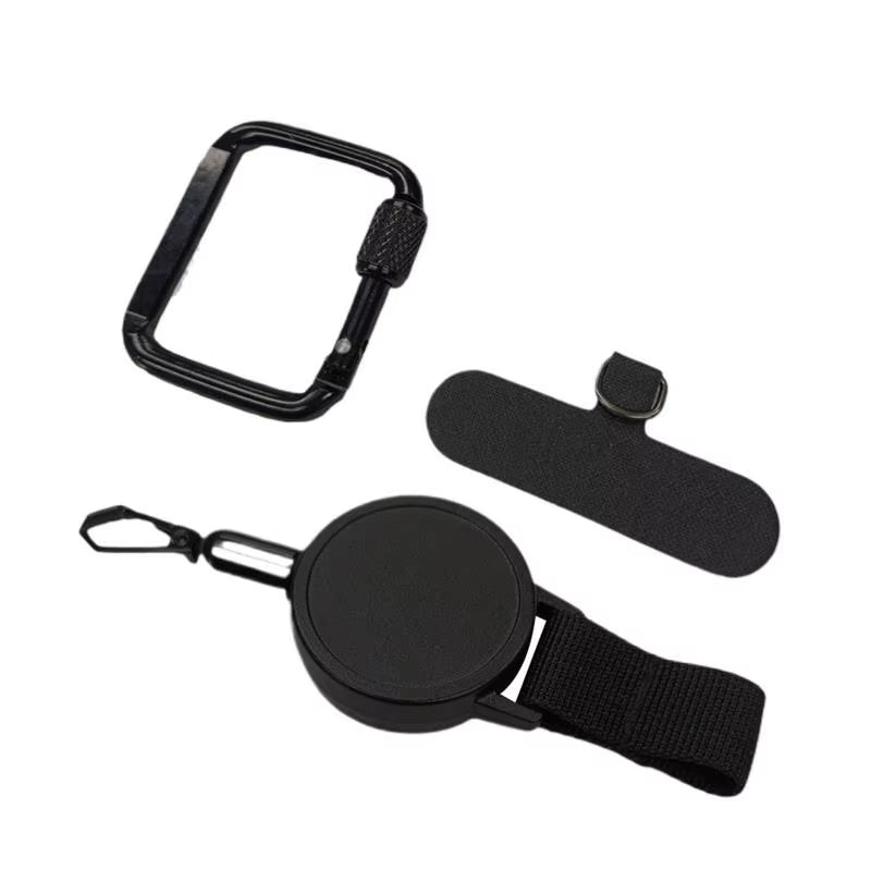Retractable Anti-Theft Phone Lanyard with Carabiner - Secure Cellphone Strap for Hiking, Cycling, and Climbing
