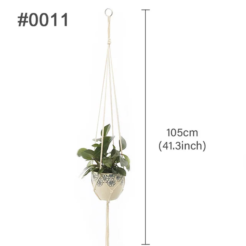Macrame Hanging Planter - Decorative Wall Plant Holder and Flower Basket for Balcony Décor