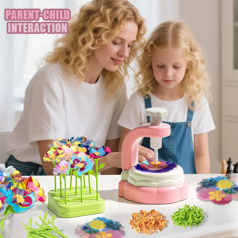 Fabric Flower Bouquet DIY Craft Kit for Kids - Handmade Floral Toys for Girls, Perfect Christmas or Birthday Gift