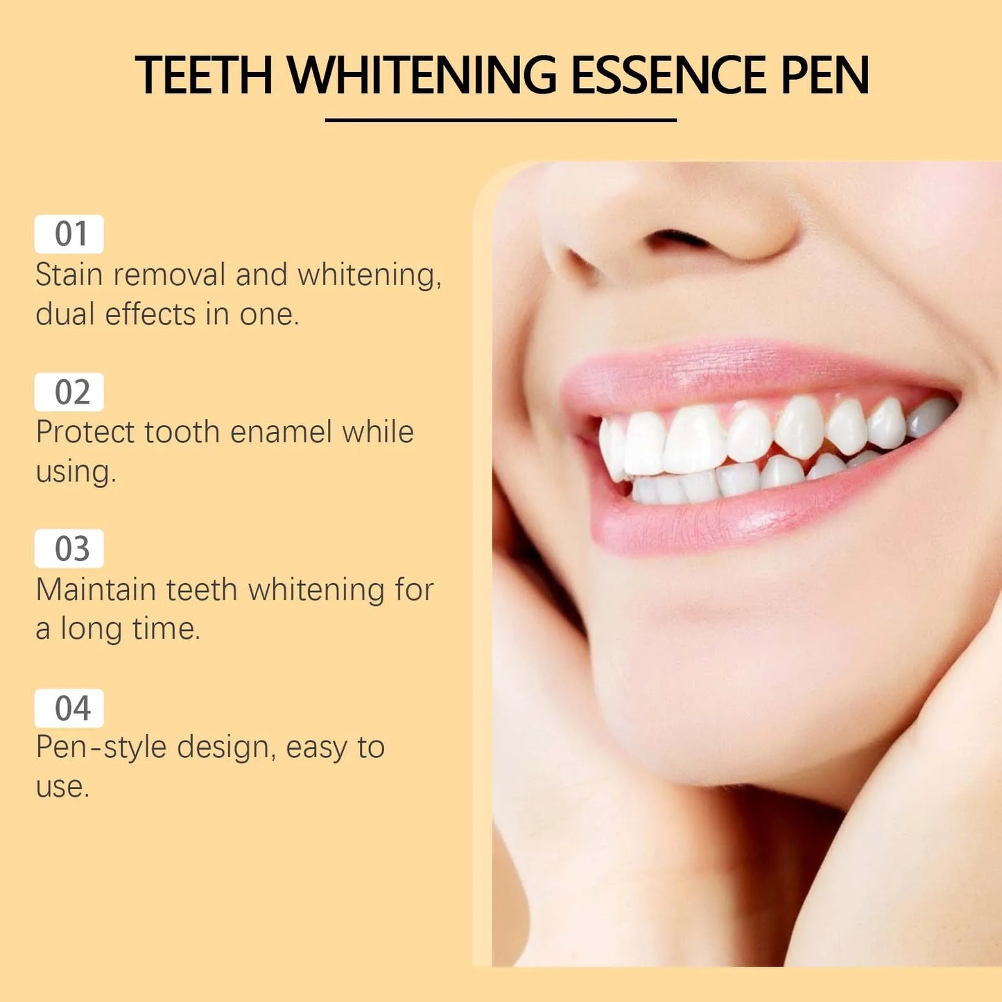 Teeth Whitening Essence Pen for Plaque and Tartar Removal, Dental Hygiene Maintenance, and Fresh Breath Preservation