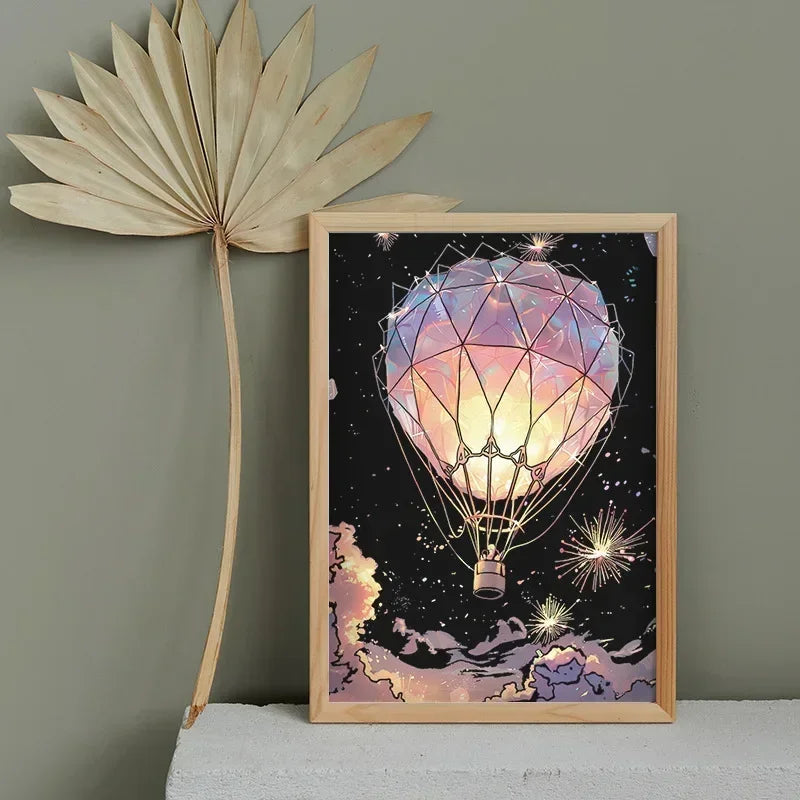 4-Piece Set of DIY Luminous Scratch Art Kits - Colorful Creative Painting Educational Toys Gift