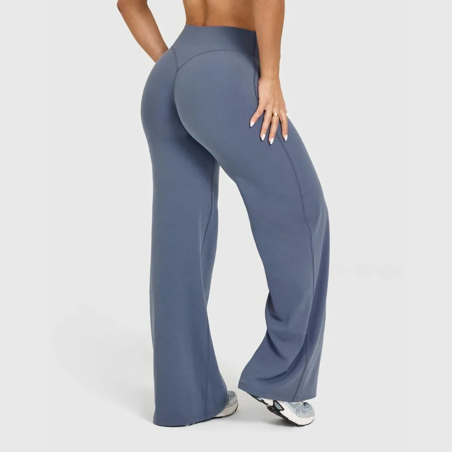 Ultra Soft Butter Fabric Women's Mid-Waist Straight-Leg Yoga Pants for Gym, Pilates, and Running